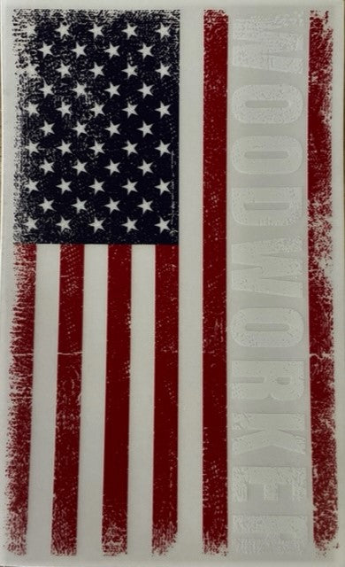 American "Woodworker" Flag Decal
