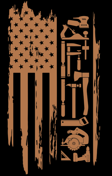 American Flag Tool Inlay Decal