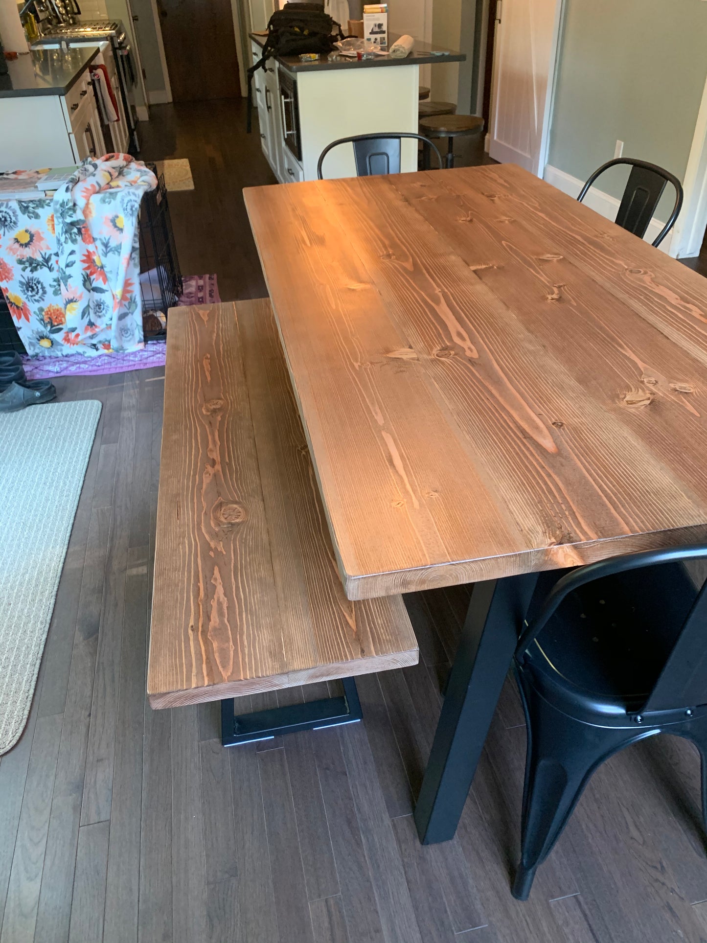 Maple Dining Room Table w/ Steel Legs