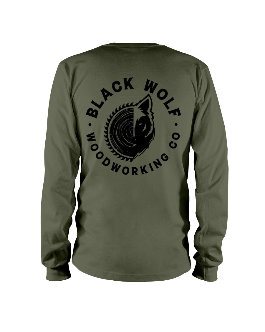 Black Wolf Woodworking Long Sleeve Shirt